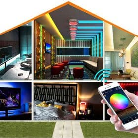 LED Strip lyskæde 5 meter med Bluetooth, Fjernbetjening og MusiksensorC - Image 5