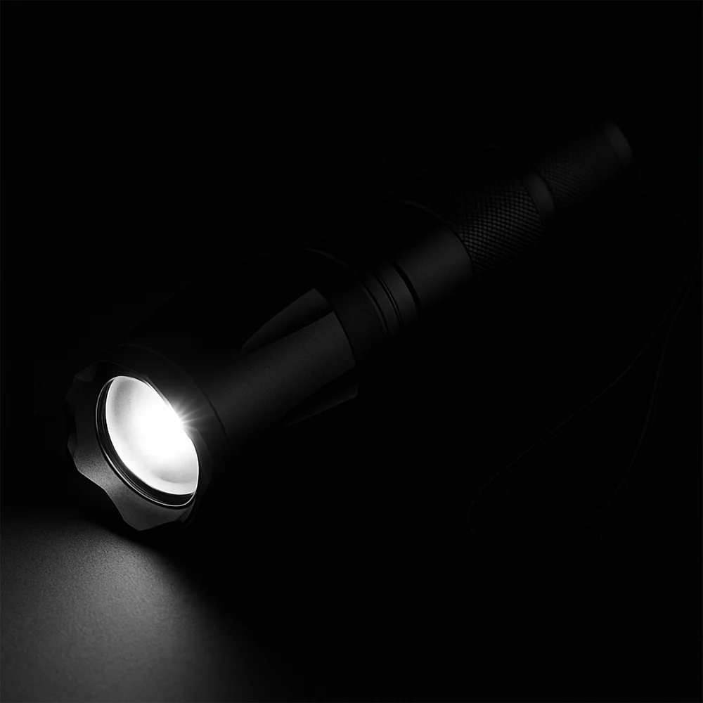 Taclight LED zoom lommelygte (vandtæt og stødsikker) m/5 funktioner - Image 6