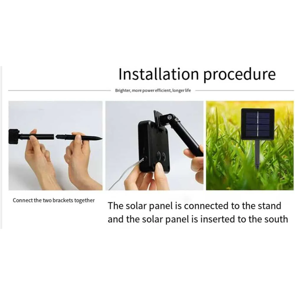 Lyskæde m/30 kugler - oplades via solcellepanel for opladning - Image 7