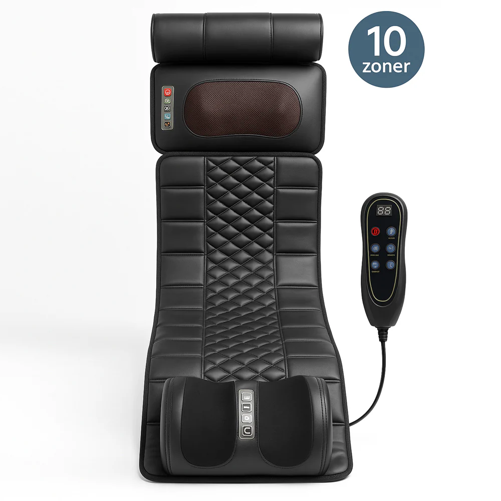 Elektrisk Massagemåtte (sort) m/10 Zoner - Total afslapning fra nakke til fødder - Image 19