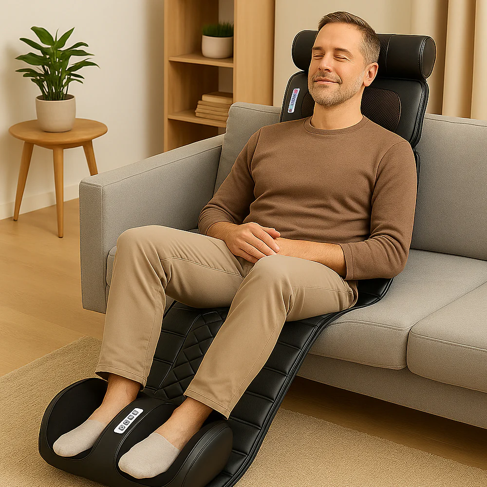 Elektrisk Massagemåtte (sort) m/10 Zoner - Total afslapning fra nakke til fødder - Image 3