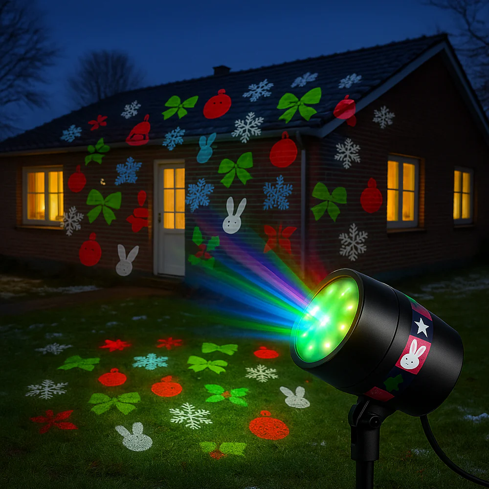 LED Magic Light Projektor – med 12 bevægelige lysmotiver - Image 14