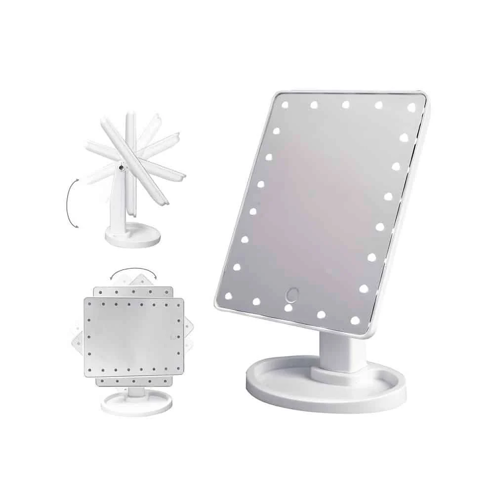 Make-Up Spejl m/LED lys og Touch Screen (flere farver) - Image 3