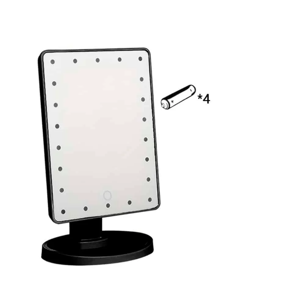 Make-Up Spejl m/LED lys og Touch Screen (flere farver) - Image 7