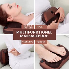 Massagepude m/varme & magnetisk terapi til nakke-, ryg- og benmuskler (til hjemmet og bilen) - Image 3