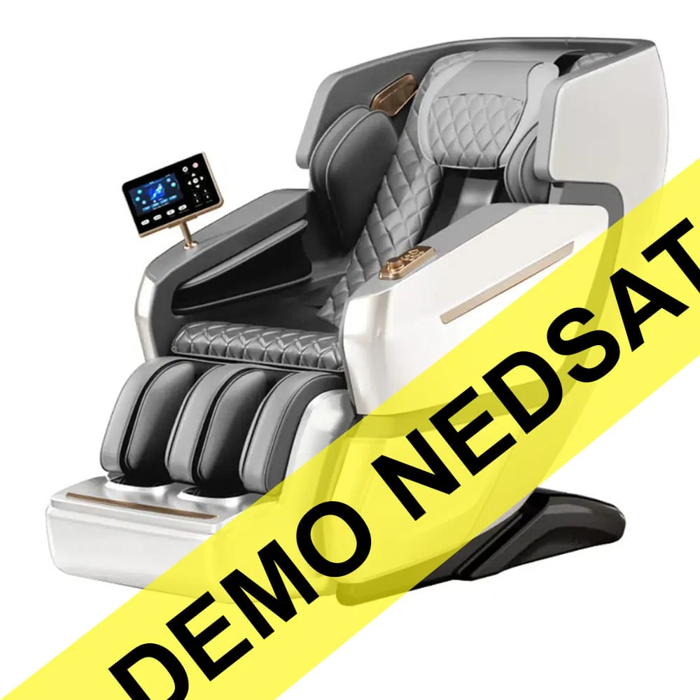 SPAR - DEMO MODEL : Massagestol 4D Luksus Pro+ med SL-teknologi, iongenerator, Varmeterapi, Hjertefrekvens Scanner, Stemme Kontrol & Touchskærm