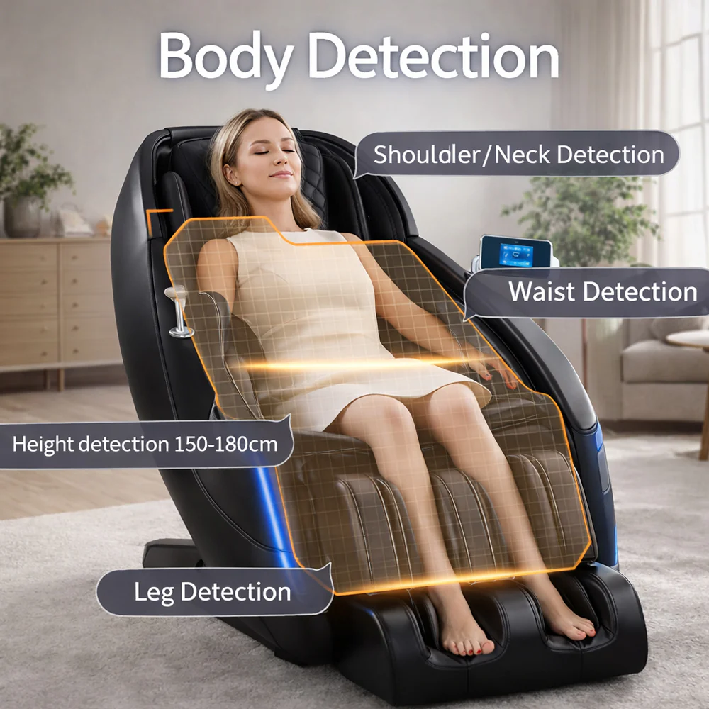 Luksus massagestol 2D med automatisk kropsscanning, Zero Gravity & varme i ben/lænd - Model 988K - Image 6