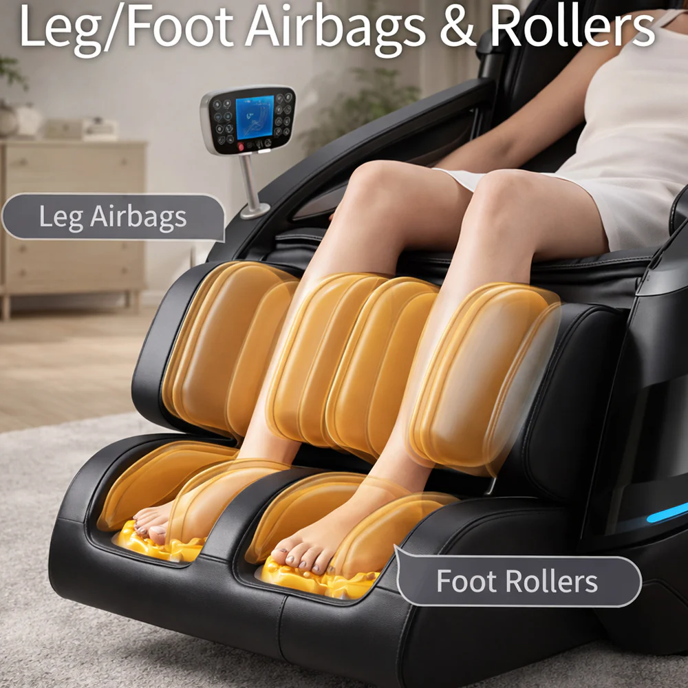 Luksus massagestol 2D med automatisk kropsscanning, Zero Gravity & varme i ben/lænd - Model 988K - Image 7