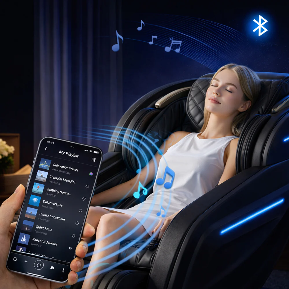 Massagestol 3D med kropsscanning, SL-skinne, lufttryksmassage, varme i ben/lænd & Zero Gravity - Model 988Q6 - Image 10