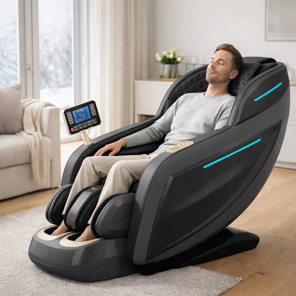 Massagestol 3D med kropsscanning, SL-skinne, lufttryksmassage, varme i ben/lænd & Zero Gravity - Model 988Q6 - Image 2