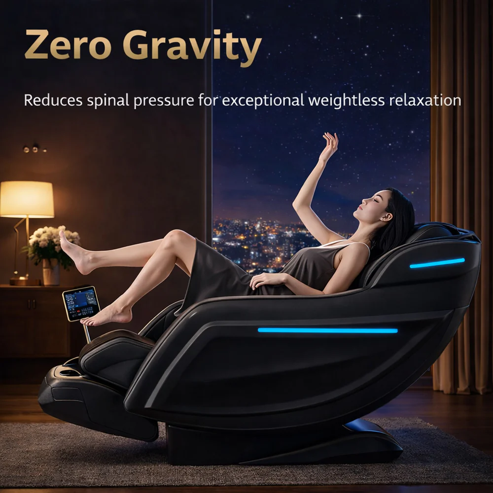 Massagestol 3D med kropsscanning, SL-skinne, lufttryksmassage, varme i ben/lænd & Zero Gravity - Model 988Q6 - Image 7