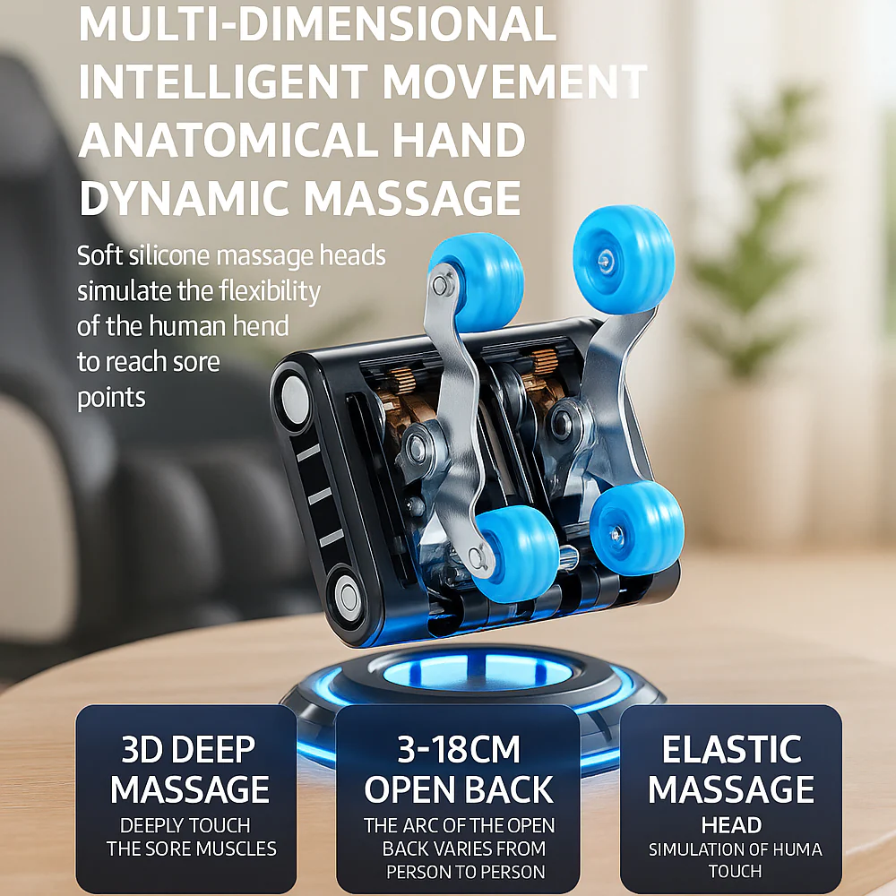 Massagestol 3D med SL-teknologi, lufttryksmassage, Zero Gravity & Intelligent Styring – Model 988R8 - Image 4