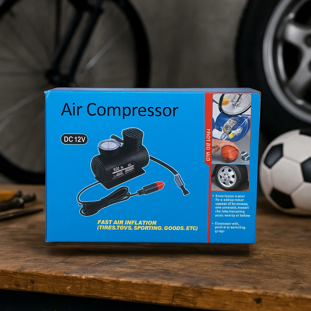 Kraftfuld 300 PSI (20,7 bar)12 volt kompressor – perfekt til bil, cykel, bold mv. - Image 6