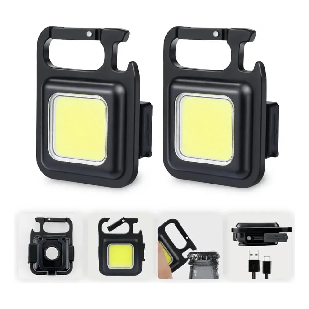 Nøglerings COB LED-lommelygte - genopladelig - 3 lys tilstande - - Image 7