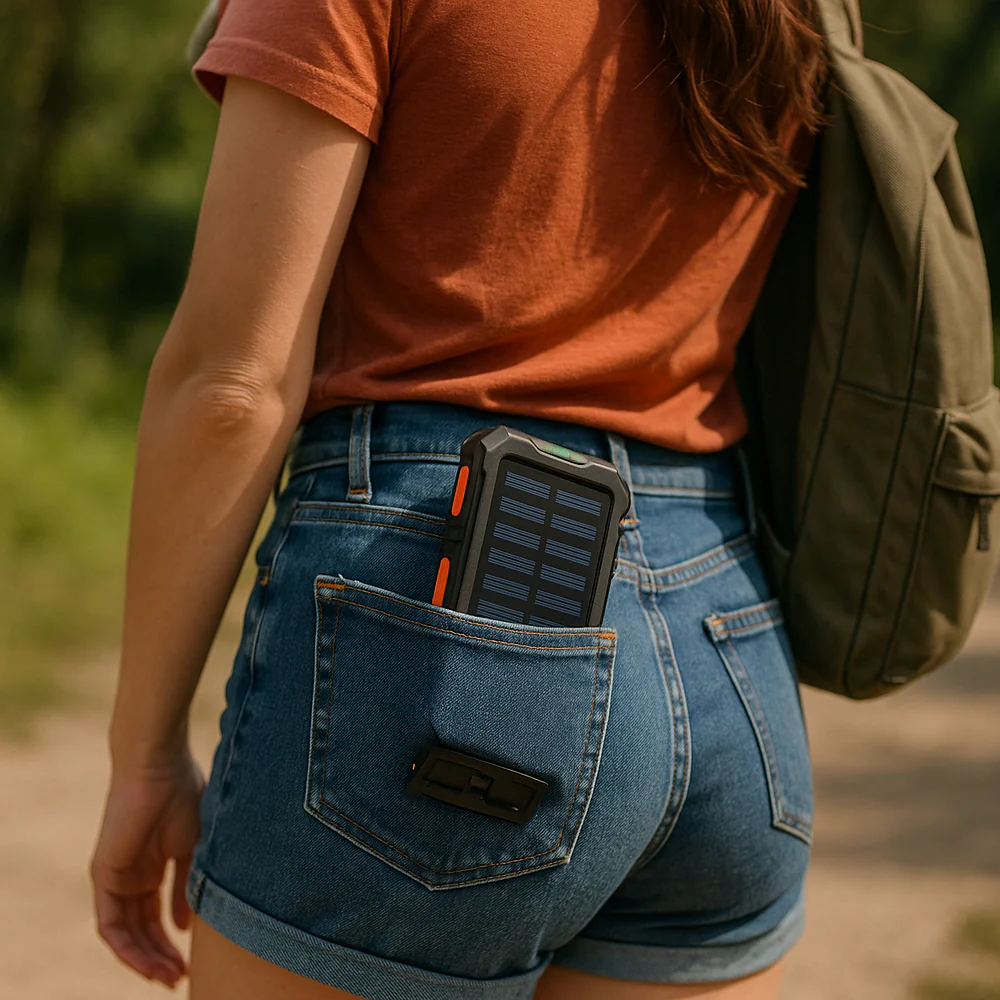 Powerbank 15.000 mAh - vandafvisende og med indbygget lommelygte - Image 3
