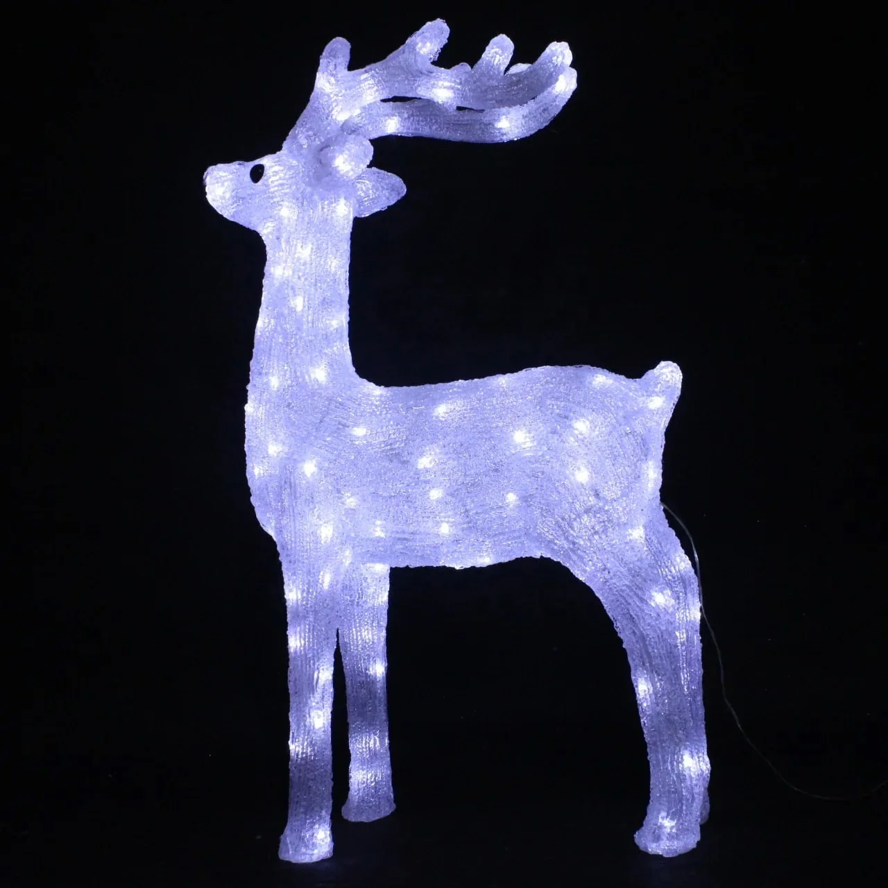 Rensdyr Akryl - højde 92 cm med LED-Lys