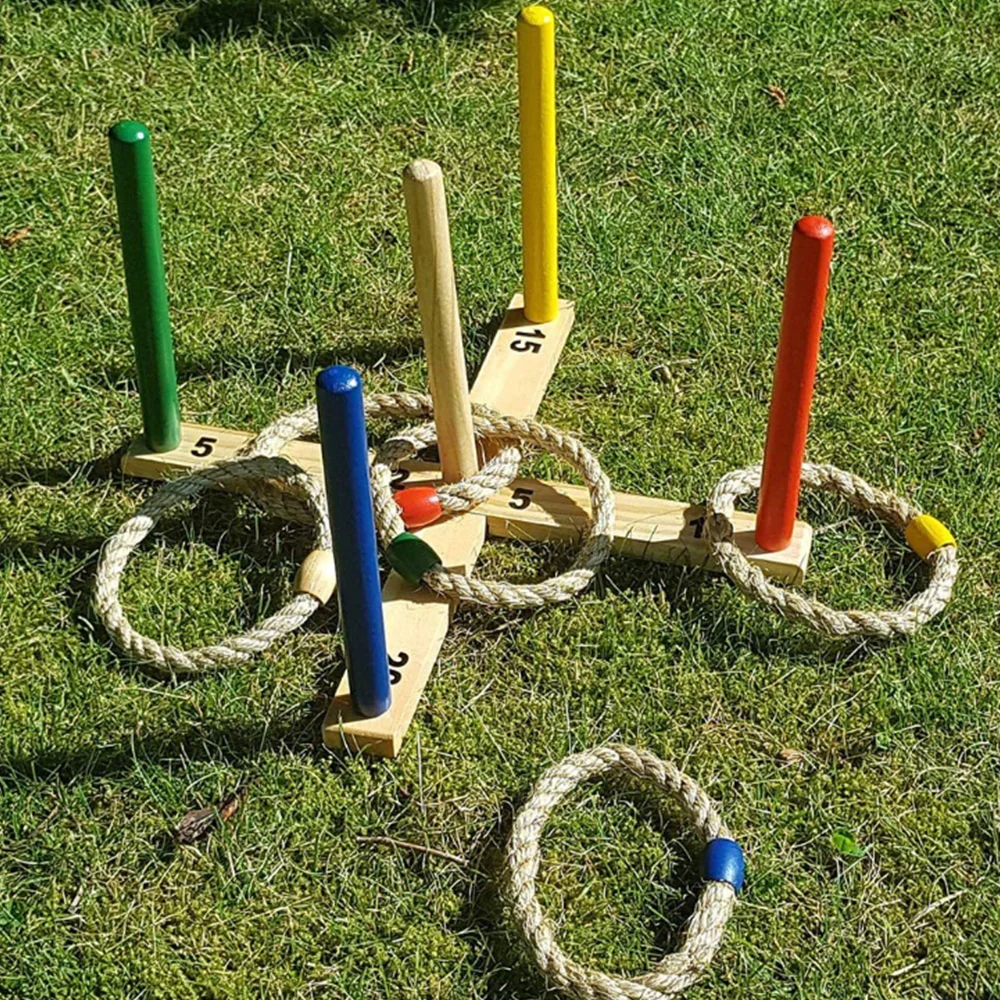 Ringspil i Træ inkl. 5 ringe - Image 3