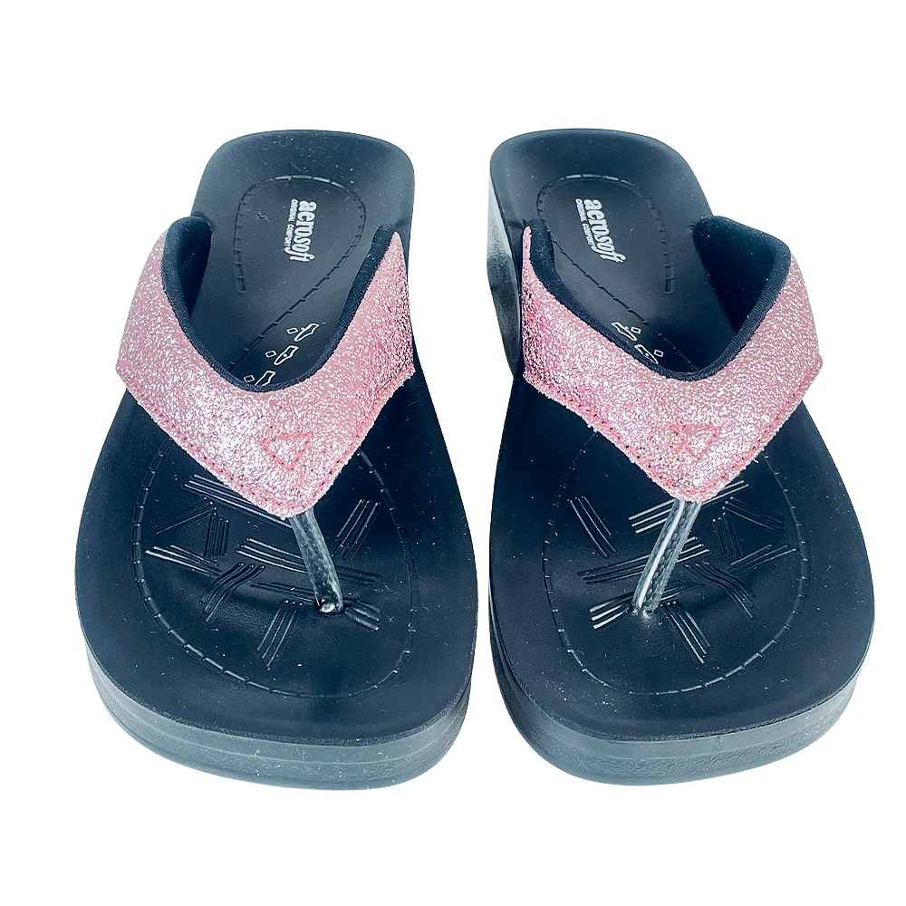 Sandaler Aerosoft - Model 3802 i sølv & pink - Image 3