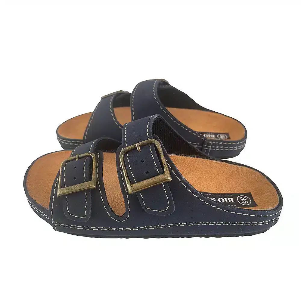 Sandaler til børn m/stropper model Bio Style - sort eller marineblå
