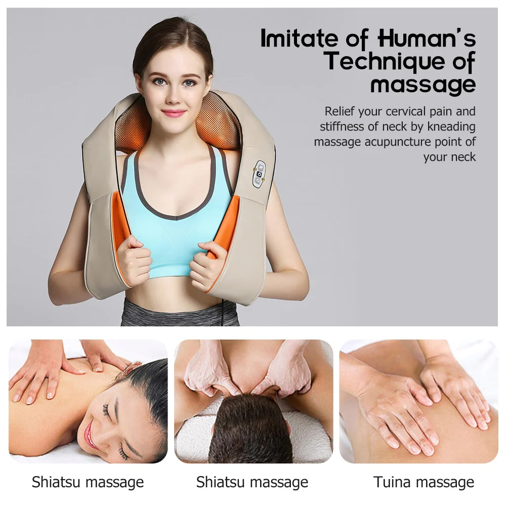 Shiatsu Massagepude med Varme til Nakke, Skulder & Ryg (V2) - Image 7