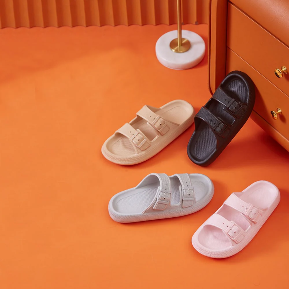Slippers / Tøfler m/Spænde - Bløde &amp; Skridsikre i flere flotte farver (kendt som Happy Flops) - Image 10