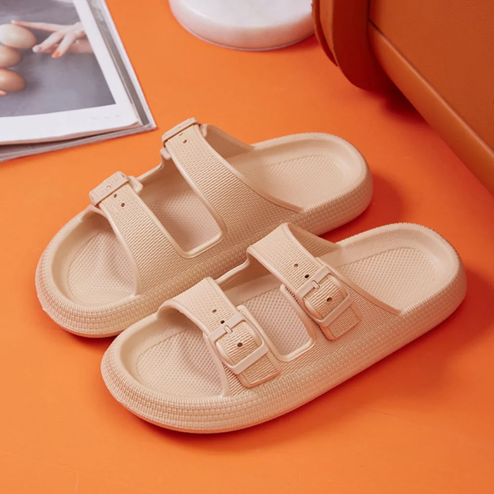 Slippers / Tøfler m/Spænde - Bløde &amp; Skridsikre i flere flotte farver (kendt som Happy Flops) - Image 13