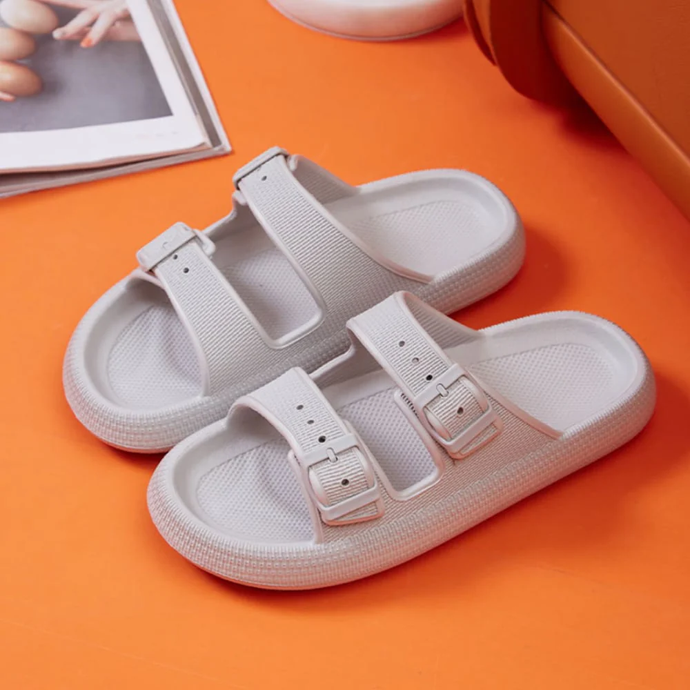 Slippers / Tøfler m/Spænde - Bløde &amp; Skridsikre i flere flotte farver (kendt som Happy Flops) - Image 15