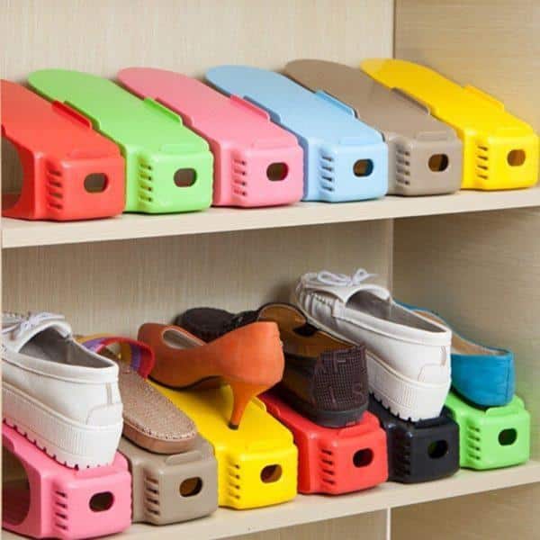 Pladsbesparende sko organizer (sort) 5 stk. pk. - Image 3