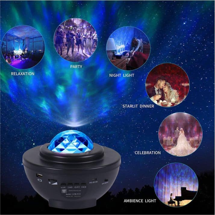 Stjernehimmel Galaxy LED Projektor m/Bluetooth Højttaler inkl. Fjernbetjening - Image 6
