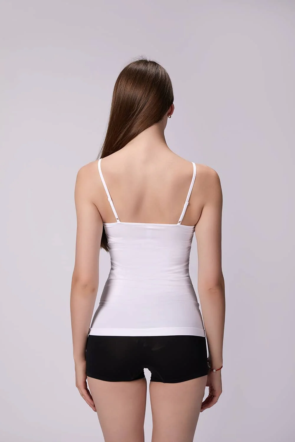 Top med smal strop - pakke med 2 stk (sort og hvid) - Image 7