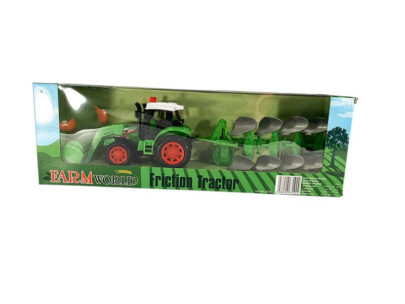 Traktor m/plov og frontlæsser - grøn eller rød fra Farmworld - Image 2