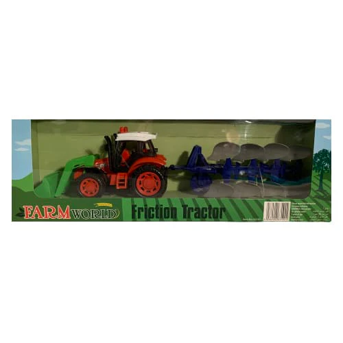 Traktor m/plov og frontlæsser - grøn eller rød fra Farmworld - Image 3