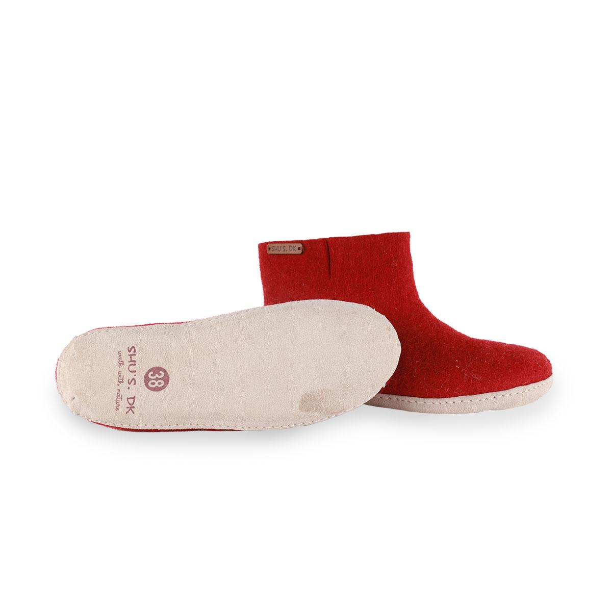 Uldstøvle (100% ren uld) m/sål i skind - Dansk Design fra SHUS - Image 24