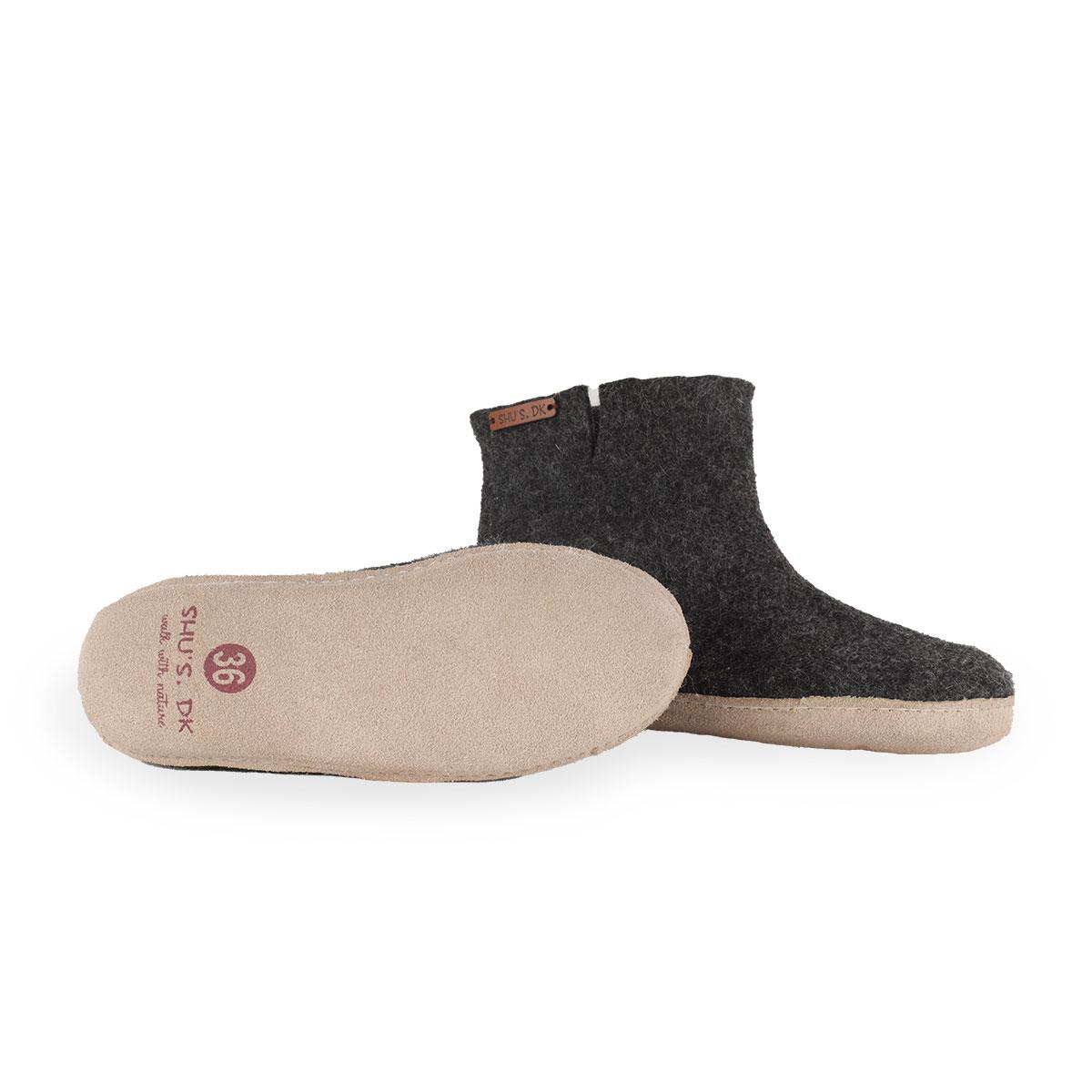 Uldstøvle (100% ren uld) m/sål i skind - Dansk Design fra SHUS - Image 28
