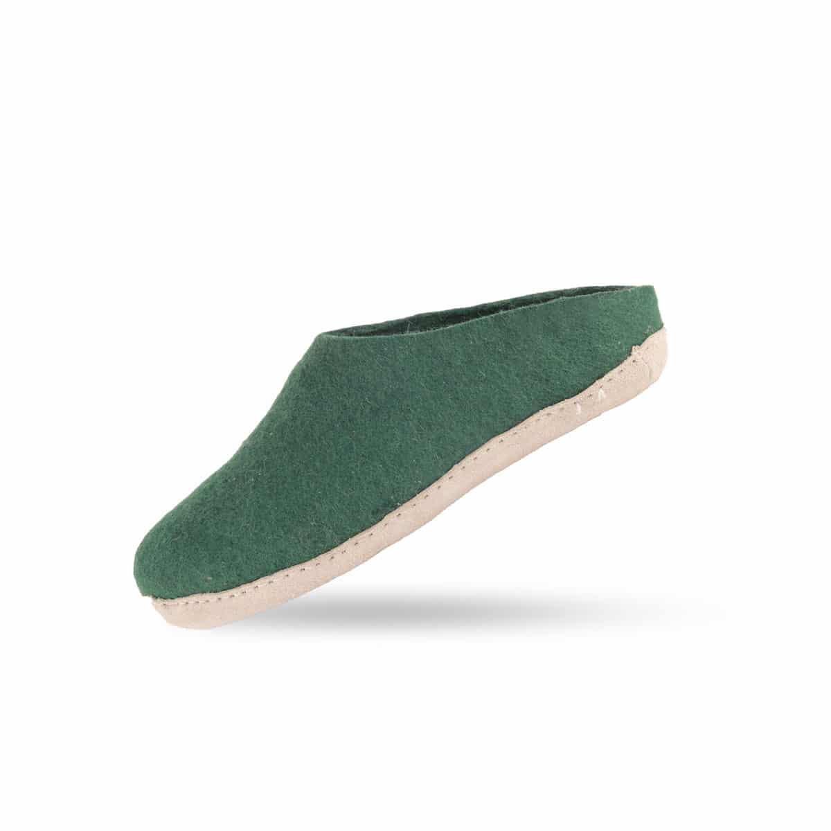 Uldtøffel (100% ren uld) m/sål i skind - Dansk Design fra SHUS - Image 16