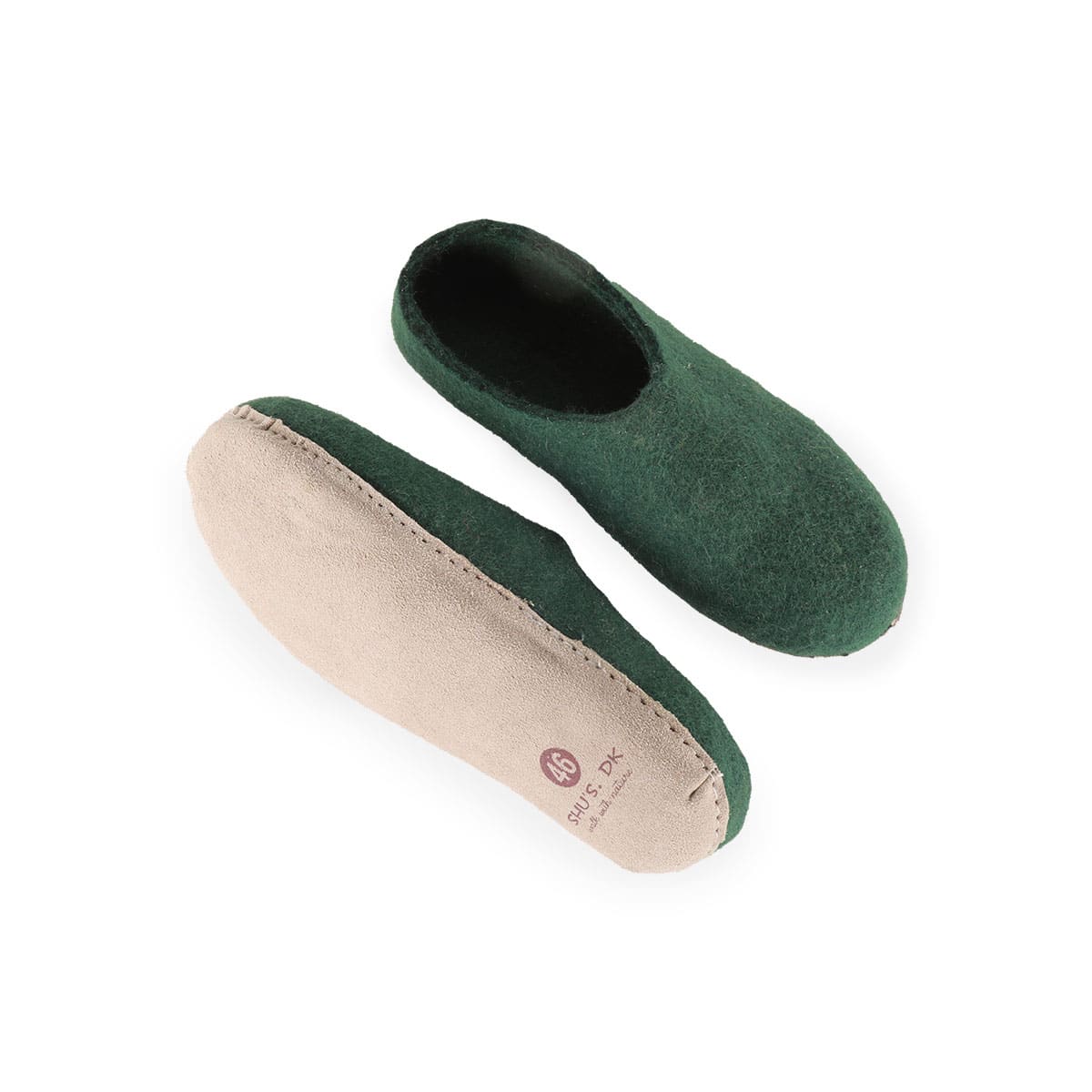 Uldtøffel (100% ren uld) m/sål i skind - Dansk Design fra SHUS - Image 17