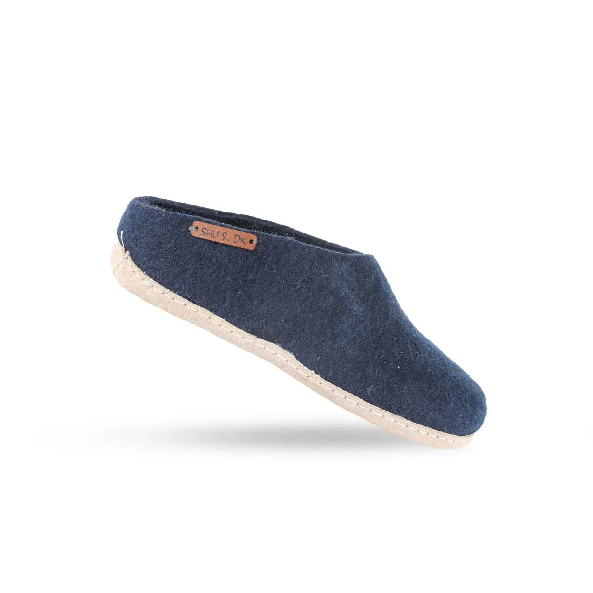 Uldtøffel (100% ren uld) m/sål i skind - Dansk Design fra SHUS - Image 18