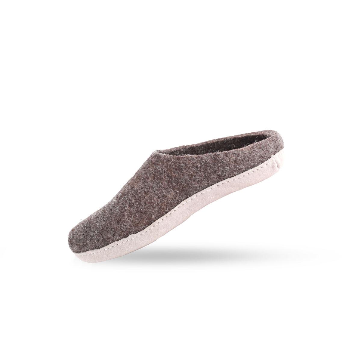 Uldtøffel (100% ren uld) m/sål i skind - Dansk Design fra SHUS - Image 20