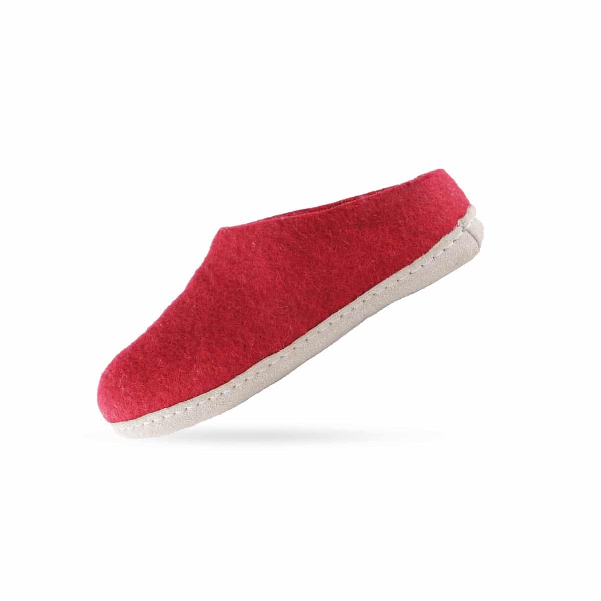 Uldtøffel (100% ren uld) m/sål i skind - Dansk Design fra SHUS - Image 3