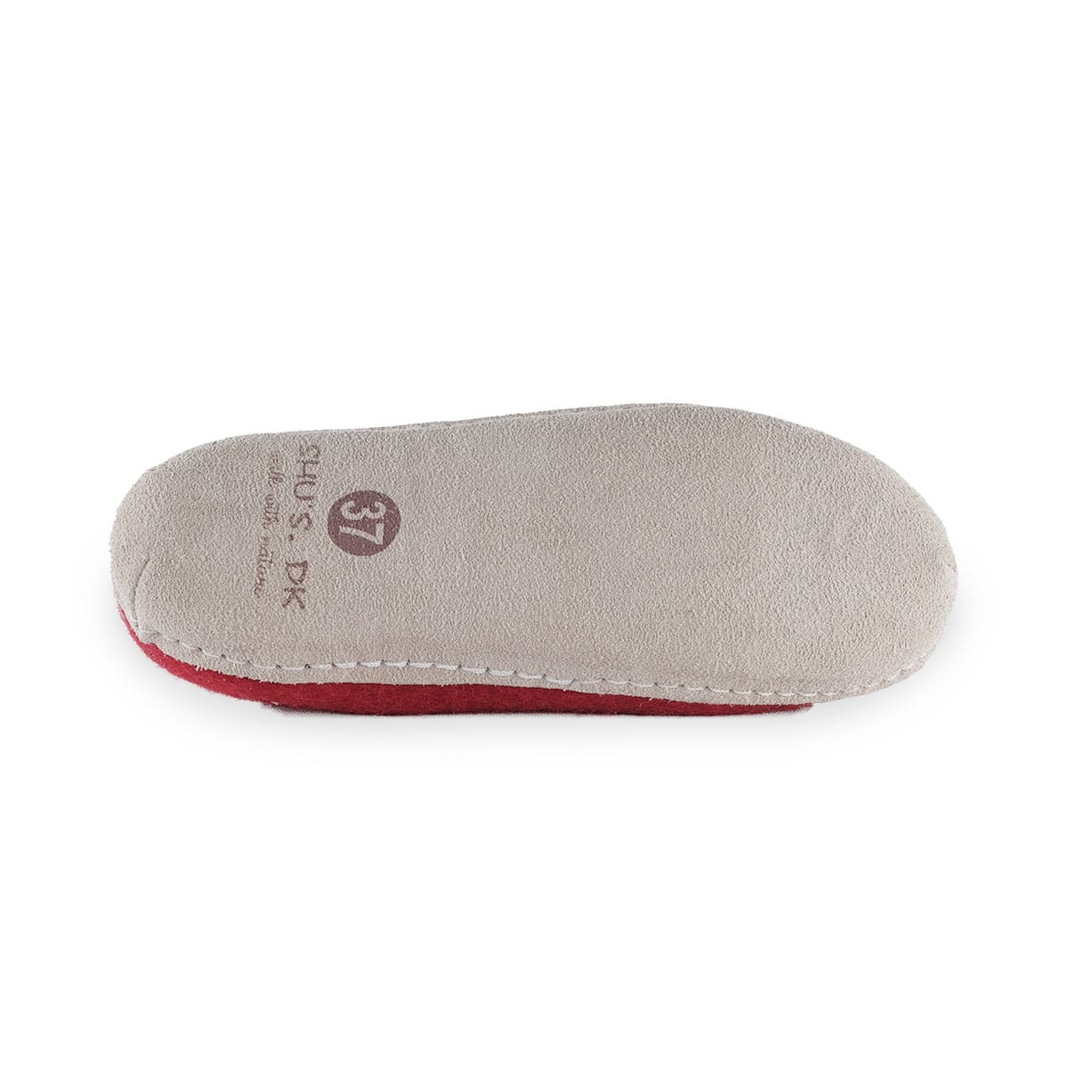 Uldtøffel (100% ren uld) m/sål i skind - Dansk Design fra SHUS - Image 5