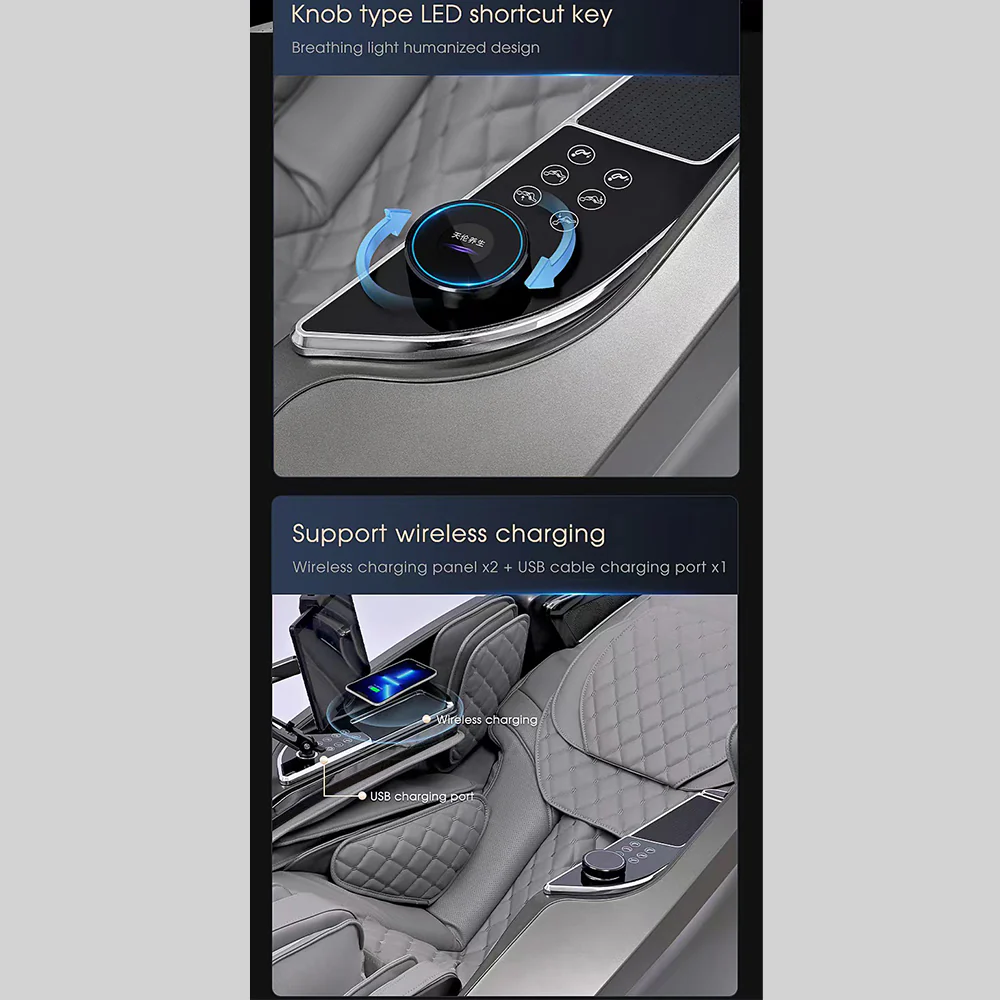 Massagestol 4D, Lux Pro med en af markedets bedste SL-skinner og intelligent AI-styring – Model 988F6 - Image 16
