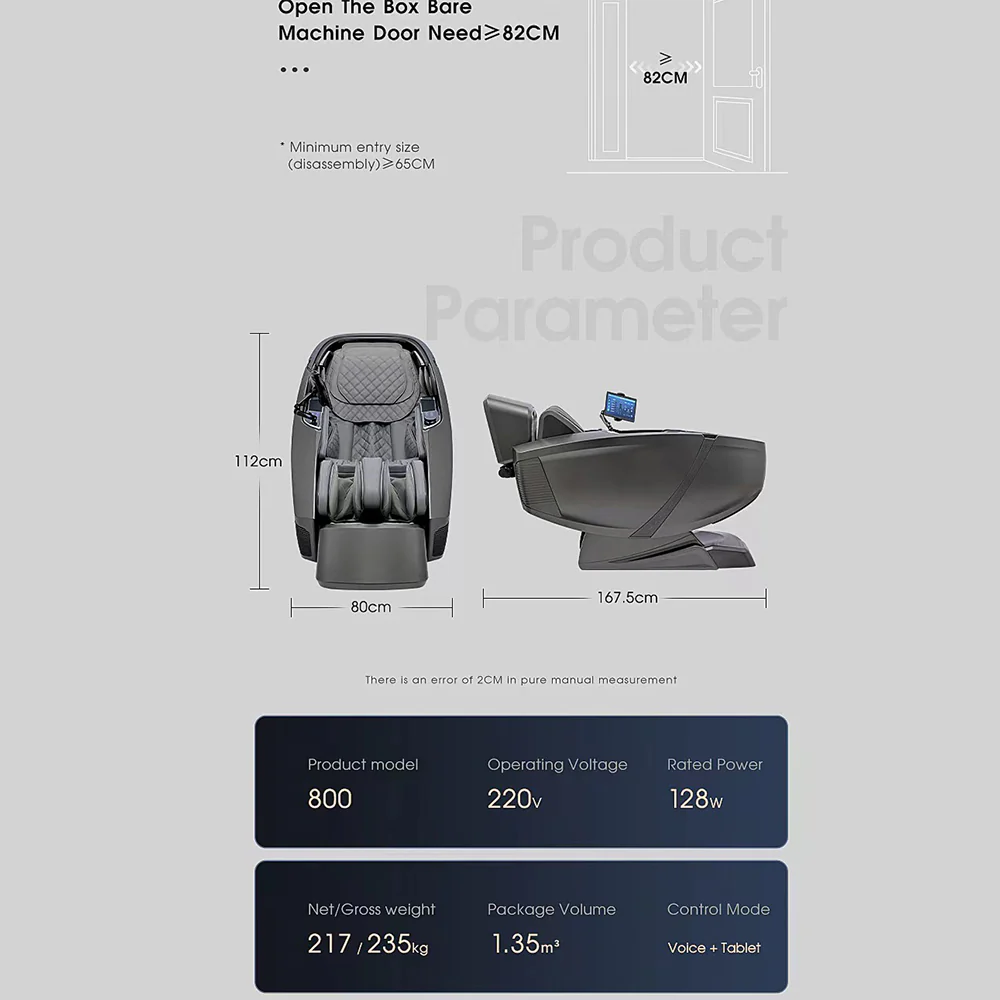 Massagestol 4D, Lux Pro med en af markedets bedste SL-skinner og intelligent AI-styring – Model 988F6 - Image 20
