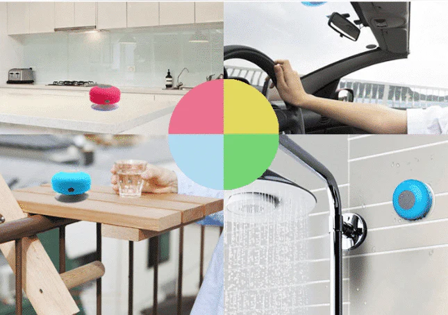 Vandtæt Bluetooth Højtaler med sugekop til badet m.v. - Image 4